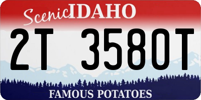 ID license plate 2T3580T