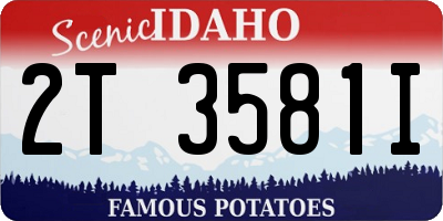 ID license plate 2T3581I