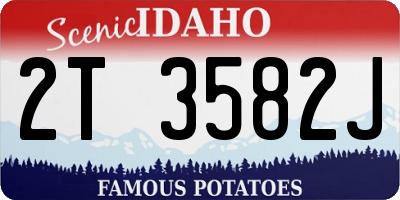ID license plate 2T3582J