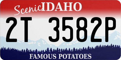 ID license plate 2T3582P