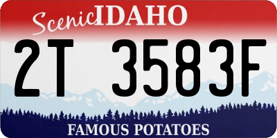 ID license plate 2T3583F