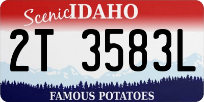 ID license plate 2T3583L