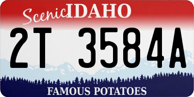 ID license plate 2T3584A