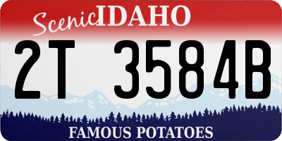 ID license plate 2T3584B