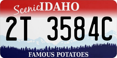 ID license plate 2T3584C