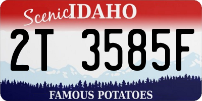 ID license plate 2T3585F