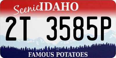 ID license plate 2T3585P