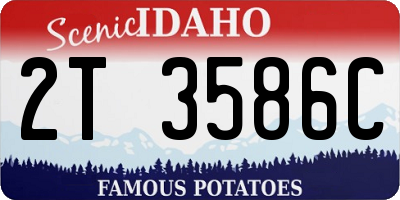 ID license plate 2T3586C