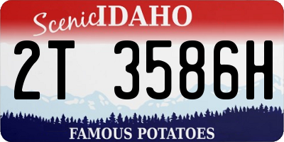 ID license plate 2T3586H