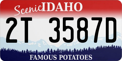 ID license plate 2T3587D