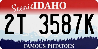 ID license plate 2T3587K