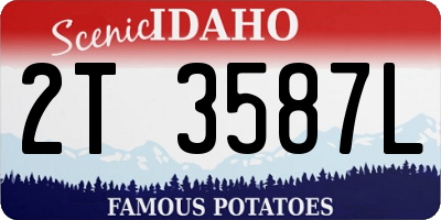 ID license plate 2T3587L