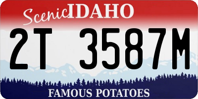 ID license plate 2T3587M