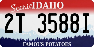 ID license plate 2T3588I