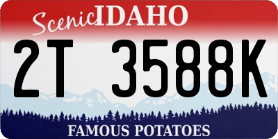 ID license plate 2T3588K