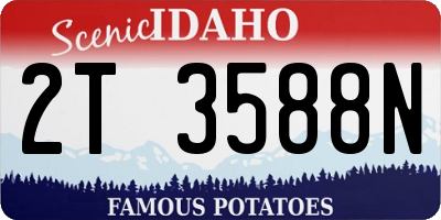 ID license plate 2T3588N