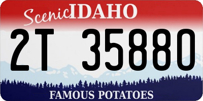 ID license plate 2T3588O