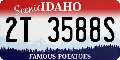 ID license plate 2T3588S