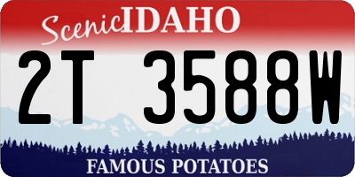 ID license plate 2T3588W