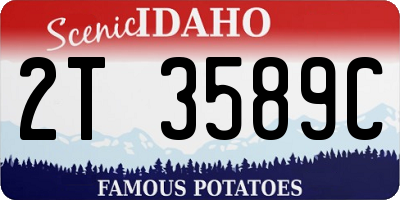 ID license plate 2T3589C