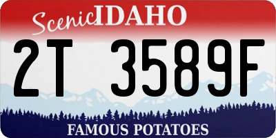 ID license plate 2T3589F