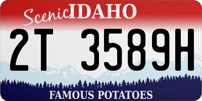 ID license plate 2T3589H