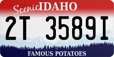 ID license plate 2T3589I