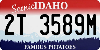 ID license plate 2T3589M