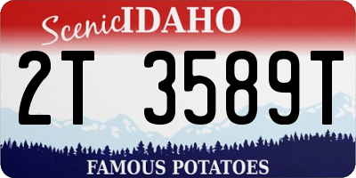 ID license plate 2T3589T