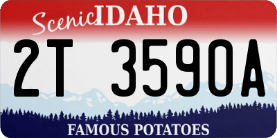 ID license plate 2T3590A