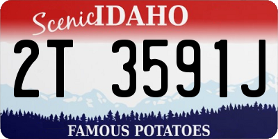 ID license plate 2T3591J