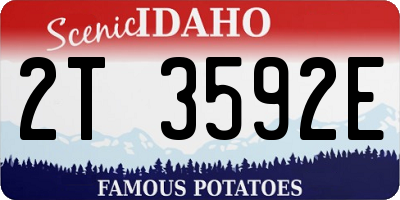 ID license plate 2T3592E