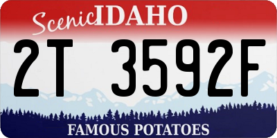 ID license plate 2T3592F
