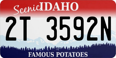 ID license plate 2T3592N