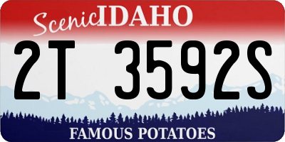 ID license plate 2T3592S