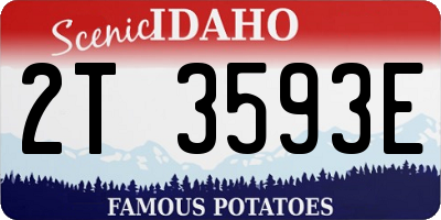 ID license plate 2T3593E