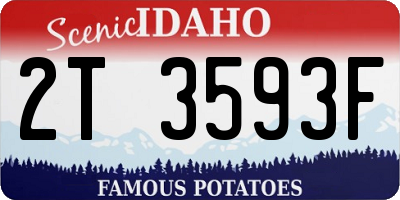 ID license plate 2T3593F