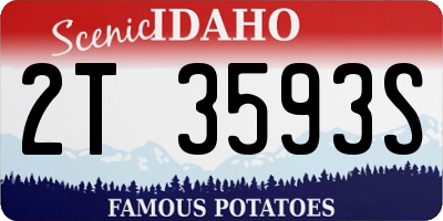 ID license plate 2T3593S