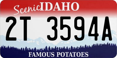 ID license plate 2T3594A