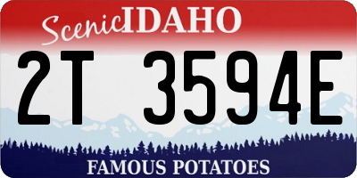 ID license plate 2T3594E