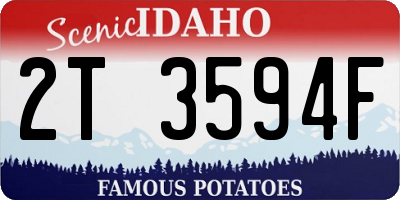 ID license plate 2T3594F