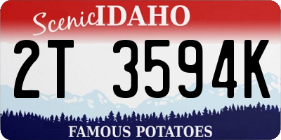 ID license plate 2T3594K