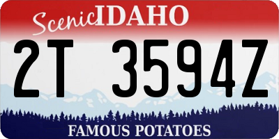 ID license plate 2T3594Z