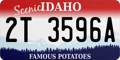 ID license plate 2T3596A