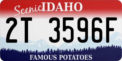 ID license plate 2T3596F