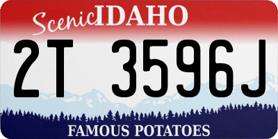 ID license plate 2T3596J
