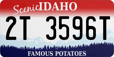 ID license plate 2T3596T