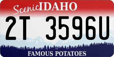 ID license plate 2T3596U