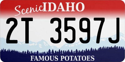 ID license plate 2T3597J