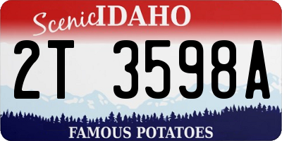 ID license plate 2T3598A